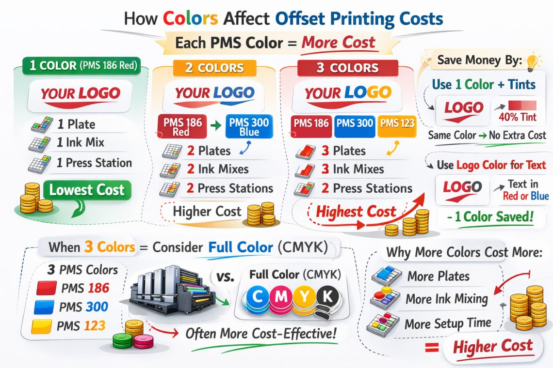 Spot colors versus full color price comparison